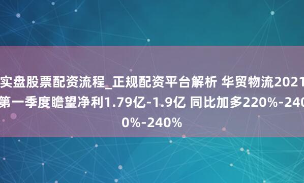 实盘股票配资流程_正规配资平台解析 华贸物流2021年第一季度瞻望净利1.79亿-1.9亿 同比加多220%-240%