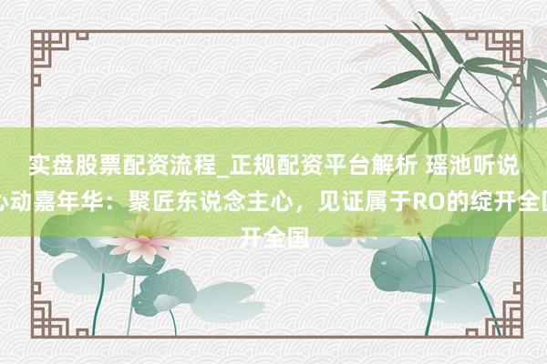 实盘股票配资流程_正规配资平台解析 瑶池听说心动嘉年华：聚匠东说念主心，见证属于RO的绽开全国